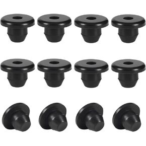12 Pcs 8.5mm Floor Bottle Jack Oil Filler Plug, Rubber Hydraulic Jack Repair Plug Horizontal Jack Bung for Oil Reservoir Hole Seal (Flat Head)