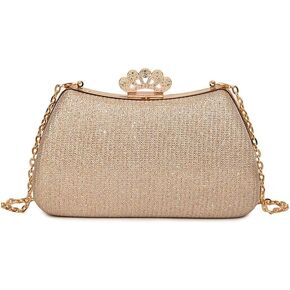 حقيبة ترتر قابض المساء في الحجر الراين ، امرأة متلألئة حقيبة يد رسمية مع سلسلة لحفل الزفاف in Kuwait