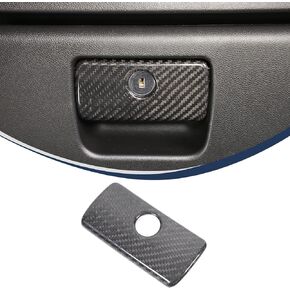 Car Co-Pilot Glove Storage Box Switch Panel Compatible with 2024-2025 Hummer EV Accessories Genuine Carbon Fiber Center Console Dash Co-Pilot Glove Box Handle Cover Trim Interior (Black)