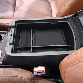 TACORBO Center Console Organizer Compatible with Subaru Ascent 2019 2020 2021 2022 2023 2024 2025 Accessories,Armrest Secondary Storage Box ABS Insert Tray, Black Trim