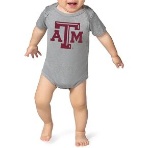 Little King NCAA Short Sleeve Tech Bodysuit-Big Logo -100% Polyester-Infant Sizes 0-3M 6M 12M 18M