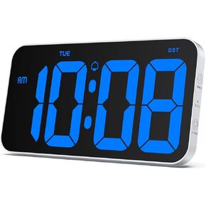 Zgrmbo Digital Clock for Wall with Dimming Auto ، Week ، تنسيق الوقت القياسي/العسكري ، وقت توفير النهار - ساعة لغرفة المعيشة ، الفصل الدراسي