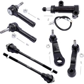 7pc Front Inner Outer Tierod Pitman Idler Arm Replacment for Chevy Silverado Sierra 1500 4WD, Tahoe 4.8L & 5.3L V8