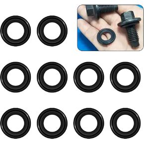 10pcs M14 زيت السيارة مكون من طوقا بويك كاديلاك GMC شيفروليه ، زيت من المطاط تصريف المكافآت سحق غسالة استبدال OEM#12616850 ، حشية سد مصفاة زيت محرك لسيارات الدفع الرباعي ، شاحنة ، RV