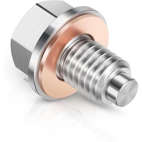 Magnetic Transmission Pan Drain Plug Stainless Steel M10x1.5 Fit For Select 98-2019 Ford, 78-2022 Toyota 1990-2022 Lexus Models Replace F81Z6730AA 90341-10011