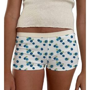 Women Y2K Mini Lounge Shorts Floral Low Waist Micro Shorts Graphic Fitted Boy Shorts Cute Pajama Bottoms