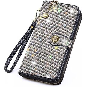 Bling Rhinestone Womens Womens Wristlet Handbags Handbags Sunflower Lucky Pres