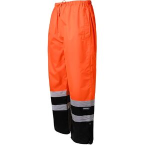 JORESTECH Safety Rain Pants Reflective High Visibility Yellow/Lime ANSI Class E 150D Heavy Duty PANTS-03 (L)