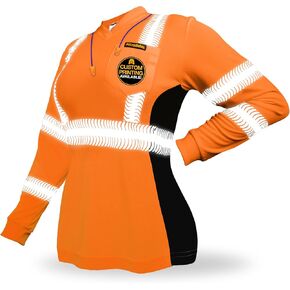 KwikSafety - Charlotte, NC - Vixen Hi Vis Long Sleeve Safety Shirt for Women [Angel Hair Reflective Tape]