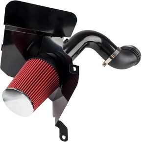 طقم تناول الهواء البارد مع درع حرارة المرشح للفترة 2003-2007 R-A-M 2500 5.9L L6 ، 2003-2007 R-A-M 3500 5.9L L6 (RED)