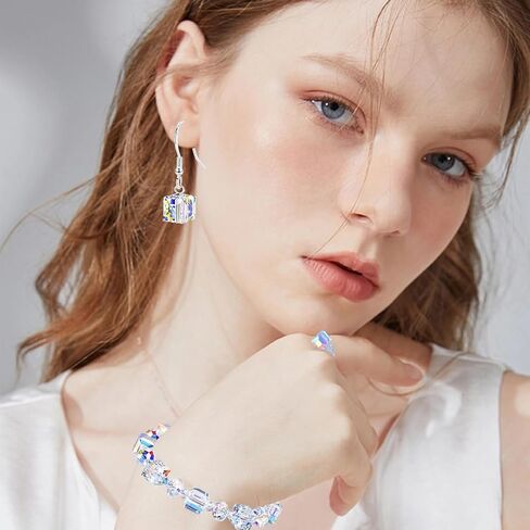 NEWITIN 20 Pieces Silver Bohemian Jewelry Set for Women Fashion Costume Jewels Turquoise Necklace Bracelet Ring Earrings Western Turquoise Jewelry Set for Women in Saudi Arabia