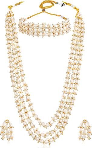 Aheli Pink Mint Kundan Stone & Beads Studded Netlace Dangle أقراط Maangtikka المجوهرات العرقية هدية للنساء in Saudi Arabia
