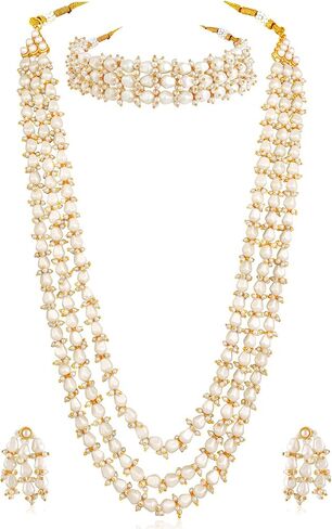 Aheli Pink Mint Kundan Stone & Beads Studded Netlace Dangle أقراط Maangtikka المجوهرات العرقية هدية للنساء in Saudi Arabia