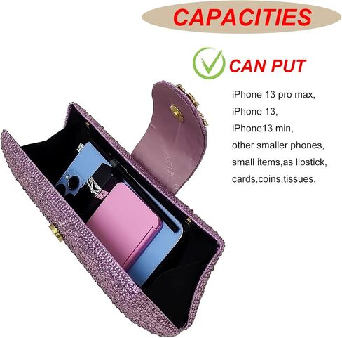 Long Rhinestone Box Evening Bag Women Formal Gathering Party Floral Handbag Clutch Purse Prom Bag in Saudi Arabia