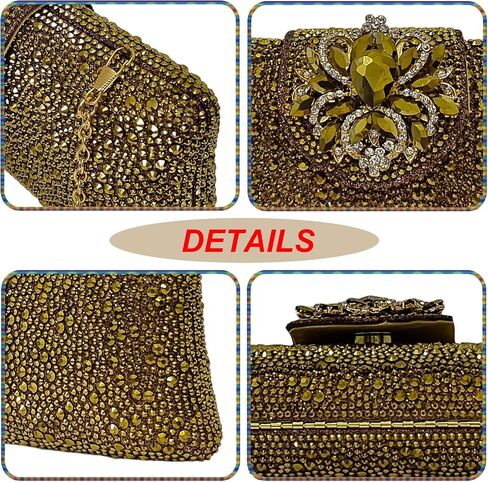 Long Rhinestone Box Evening Bag Women Formal Gathering Party Floral Handbag Clutch Purse Prom Bag in Saudi Arabia
