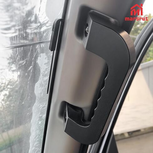 2pcs سقف الاستيلاء مقبض ملاءمة لتويوتا ريجيس هاك 2005-2018 Series Prastenger Van Car ، Grip Assist Handles Pressions Interior Praps ، Aluminium Aludy Action Duty Premium (Black) in Saudi Arabia