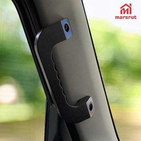 2pcs سقف الاستيلاء مقبض ملاءمة لتويوتا ريجيس هاك 2005-2018 Series Prastenger Van Car ، Grip Assist Handles Pressions Interior Praps ، Aluminium Aludy Action Duty Premium (Black) in Saudi Arabia