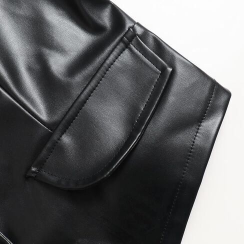 Women's Button Front PU Leather Vest Blazer in Saudi Arabia
