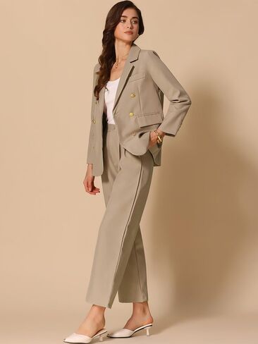 Allegra K Women's Blazer Sets Women 2 Piece Outfits Dressy Business Work Office Casual Blazer Pant Suits in Saudi Arabia