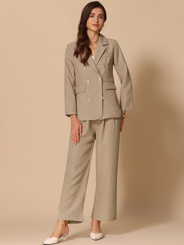 Allegra K Women's Blazer Sets Women 2 Piece Outfits Dressy Business Work Office Casual Blazer Pant Suits in Saudi Arabia