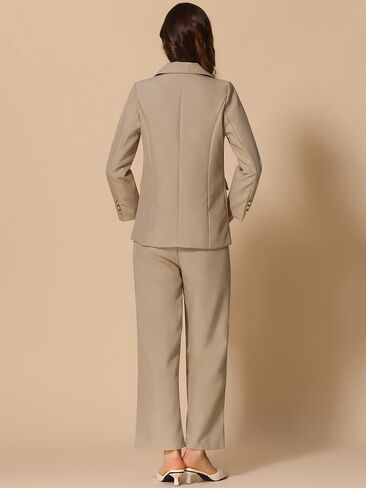 Allegra K Women's Blazer Sets Women 2 Piece Outfits Dressy Business Work Office Casual Blazer Pant Suits in Saudi Arabia