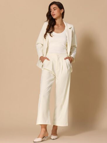 Allegra K Women's Blazer Sets Women 2 Piece Outfits Dressy Business Work Office Casual Blazer Pant Suits in Saudi Arabia