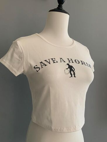 رعاة البقر محصول أعلى e فتاة الملابس y2k الرسوم البيض tees للفتيات في سن المراهقة in Kuwait