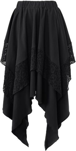 Apocrypha Womens Victorian Renaissance Vintage Gothic Retro Costumes Pirates Skirt in Kuwait