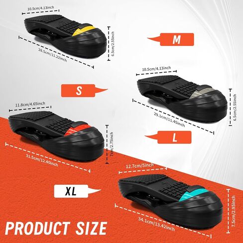 LG09 CE & ASTM Certified Slip-Resistant Shoe Covers | SRO Anti-Slip Overshoes | Lightweight Titanium Alloy Toe | Waterproof Work Boot Covers for Men/Women (34-48) (S（US4-7，Women）) in Saudi Arabia