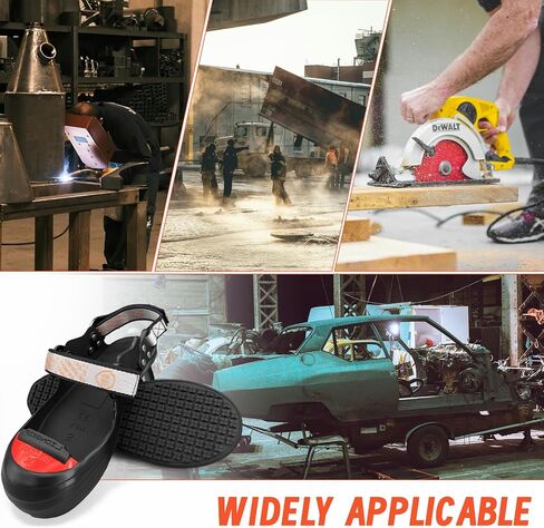 LG09 CE & ASTM Certified Slip-Resistant Shoe Covers | SRO Anti-Slip Overshoes | Lightweight Titanium Alloy Toe | Waterproof Work Boot Covers for Men/Women (34-48) (S（US4-7，Women）) in Saudi Arabia