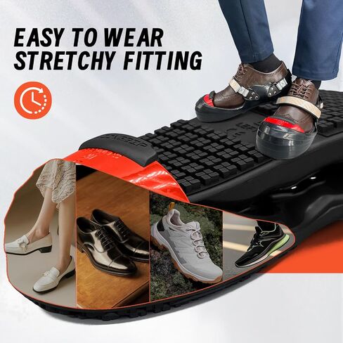 LG09 CE & ASTM Certified Slip-Resistant Shoe Covers | SRO Anti-Slip Overshoes | Lightweight Titanium Alloy Toe | Waterproof Work Boot Covers for Men/Women (34-48) (S（US4-7，Women）) in Saudi Arabia