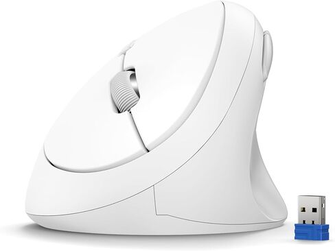 TECKNET Ergonomic Mouse, 4800 DPI Wireless Vertical Mouse, 5 Adjustable DPI Levels, 6 Buttons, 2.4G Silent Wireless Mouse for Laptop, PC, Chromebook, Mac - Grey in Saudi Arabia