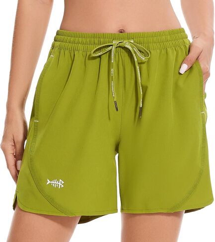 BASSDASH Women’s 5" Fishing Shorts UPF 50+ Water Resistant Quick Dry Athletic Hiking Shorts with Pockets FP05W in Saudi Arabia