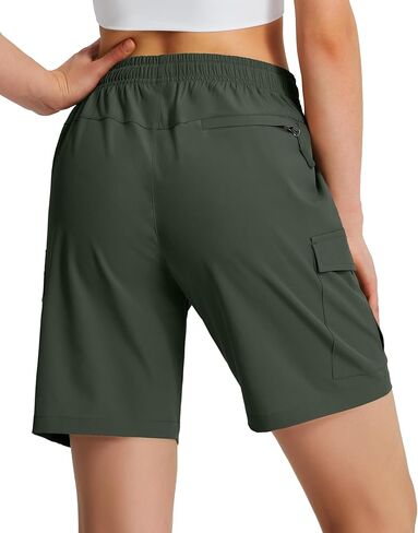 KSMIEN WIND 7 "شورت الشحن المشي لمسافات طويلة خفيفة الوزن للسيدات الجاف الجاف شورت الصيف مع جيوب سحاب للسفر الجولف in Kuwait