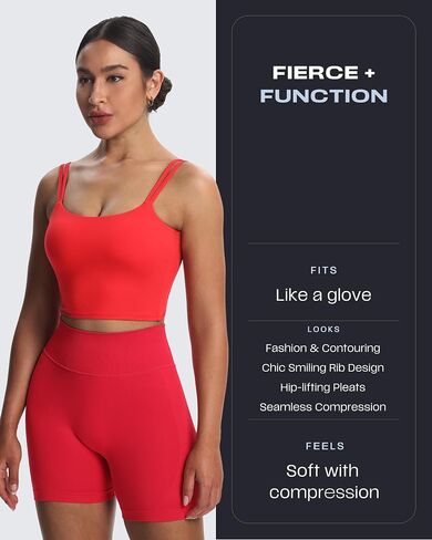 Aoxjox Workout Kinetic Seamless Shorts for Women Tummy Control High Waisted Hidden Scrunch Athletic Running Yoga Short 6“ in Saudi Arabia