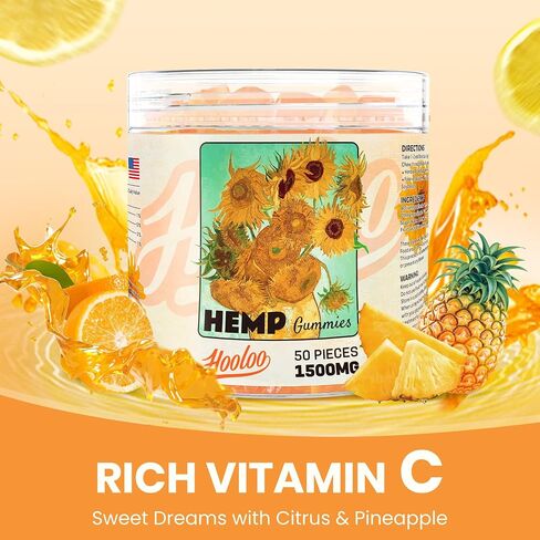 Hemp Gummies - High Potency 2500MG Natural Tasty Fruit Flavors Vitamins, Omega 3 for Deep Bedtimes, Focus, Unwind, Made in USA in Saudi Arabia