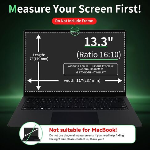 [2 PACK] Computer Privacy Screen 24 Inch 16:9 Widescreen Monitor, Computer Screen Privacy Shield, Removable Anti Glare Anti Scratch Blue Light Protector Film, Data Confidentiality Shield in Saudi Arabia