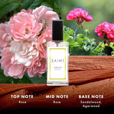SAINT 100mL Room Spray - Aromatherapy Linen Spray with Holy Oil - Relaxing and Calming Mist for Bed, Pillows, Fabric, Home, Bedroom, Bathroom - Great Mother's Day Air Freshener Gift, Turkish Rose in Saudi Arabia