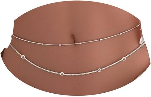Sexy Multi Layered Waist Chain for Women Bikini Bead Belly Chain Summer Sequin Waist Chains Adjustable Waterproof Beads Body Chains Beach Holiday Jewelry in Saudi Arabia