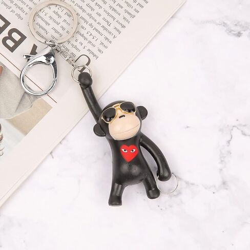 YGMONER Cool Monkey Banana Keychains Car Keys Holder Backpack Pendant Charm in Saudi Arabia