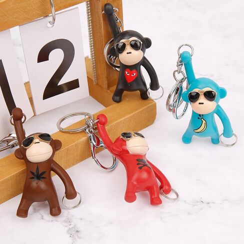 YGMONER Cool Monkey Banana Keychains Car Keys Holder Backpack Pendant Charm in Saudi Arabia