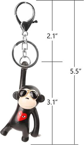 YGMONER Cool Monkey Banana Keychains Car Keys Holder Backpack Pendant Charm in Saudi Arabia