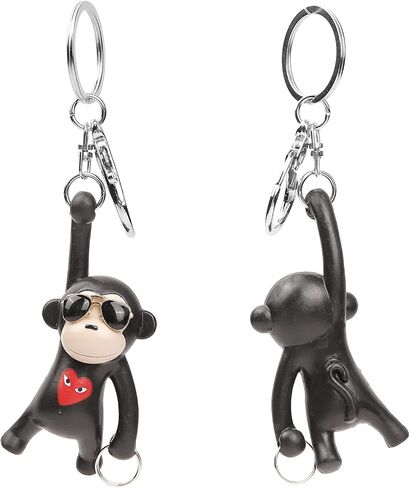 YGMONER Cool Monkey Banana Keychains Car Keys Holder Backpack Pendant Charm in Saudi Arabia