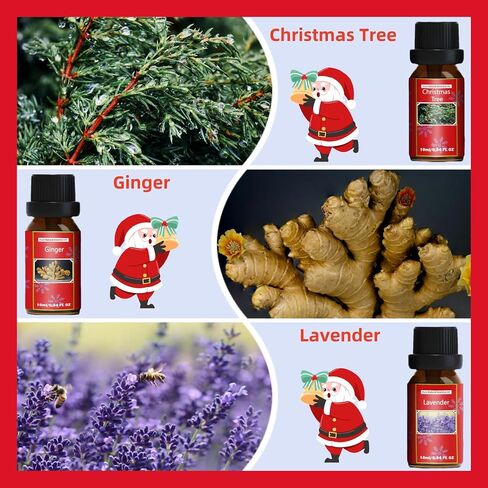 Christmas Essential Oils Set,Holiday Essential Oils for Oil Solubility Scent Diffuser,Christmas Candle/Soap Making Supplies in Saudi Arabia