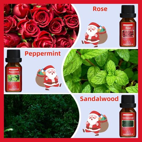 Christmas Essential Oils Set,Holiday Essential Oils for Oil Solubility Scent Diffuser,Christmas Candle/Soap Making Supplies in Saudi Arabia