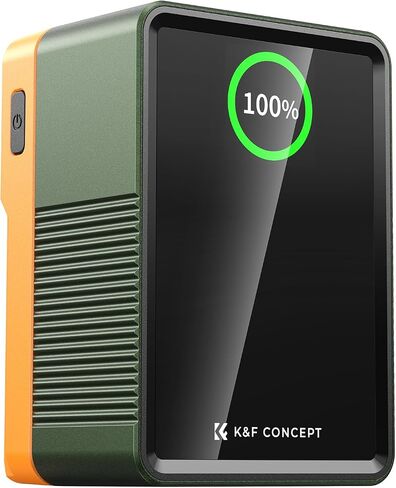 K&F Concept 99Wh V-Mount Battery with PD100W USB-C Fast Charging and Multi-Output Ports, TFT Digital Screen & Emergency Light for Professional Photography in Saudi Arabia