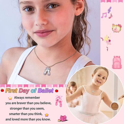 Ballerina Necklace Gifts for Girls, Dance Recital Gifts for Girl Birthday Graduation Christmas Gifts, Jewelry for Girls in Saudi Arabia