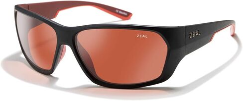 Zeal Optics - Caddis - Sports Sunglasses for Men and Women - Plant-Based Ellume Polarized Sunglasses with Proflex Rubber - Matte Black/Ellume Phoenix Mirror in Saudi Arabia
