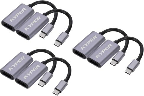 Kyper USKyper-484K حزمة واحدة من كابل USB C إلى HDMI 4K، محول من النوع C إلى HDMI [Thunderbolt 3/4] لأجهزة الكمبيوتر المحمول MacBook Pro/Air، iPhone15 Pro max، Dell XPS، HP Pixelbook، Thinkpad، Surface، Ipad Pro in Kuwait