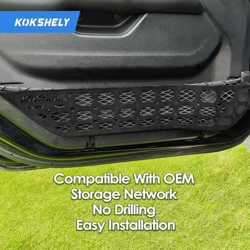 Front Door Metal Pocket Molle Panels Compatible with 2018-2024 Wrangler JL 2/4 Door & 2020-2024 Gladiator JT | Surface Fluff | Skin Friendly| Steel Storage Box Replaces The Weak Saggy Net in Saudi Arabia